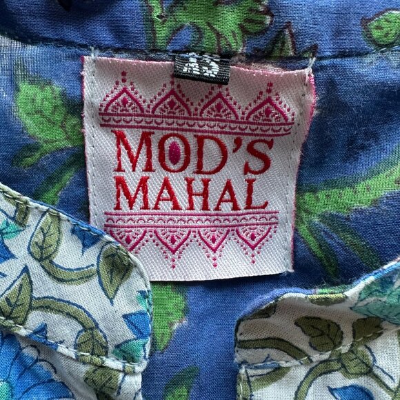 Mod's Mahal Split Neck Floral Midi Dress Womens Size XS Vintage Prairie Boho - Picture 8 of 11